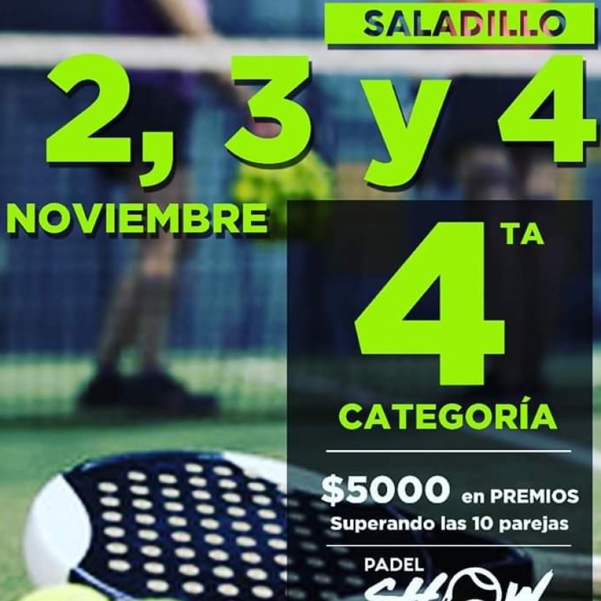 Importante Torneo de Padel se realizará en Saladillo
