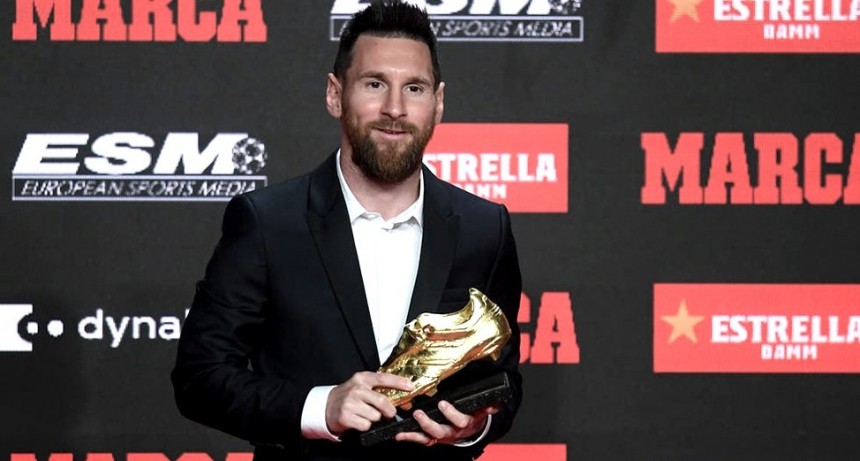 Messi agradeció a sus compañeros de Barcelona al recibir su sexto Botín de Oro