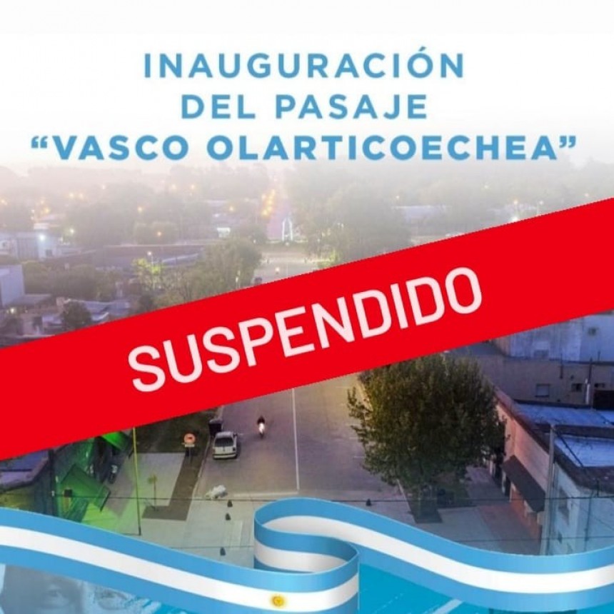 POSTERGADO: INAUGURACIÓN DEL PASAJE JULIO JORGE OLARTICOECHEA DESDE LAS 19,30