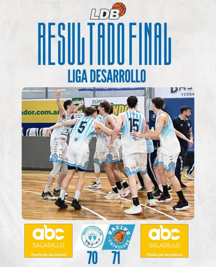 B&aacute;squet: Gran triunfo de Racing (Ch), con Tomas Del&iacute;a y Tiziano Bruno en la Liga de Desarrollo