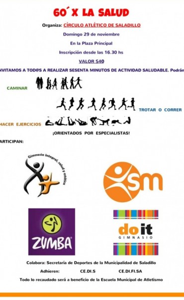 Se realiza la Correcaminata los 60� x la Salud