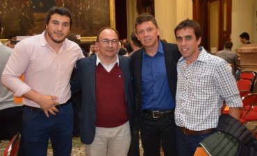 Salomon y Tosca con Ortelli en el Senado de la Nacion