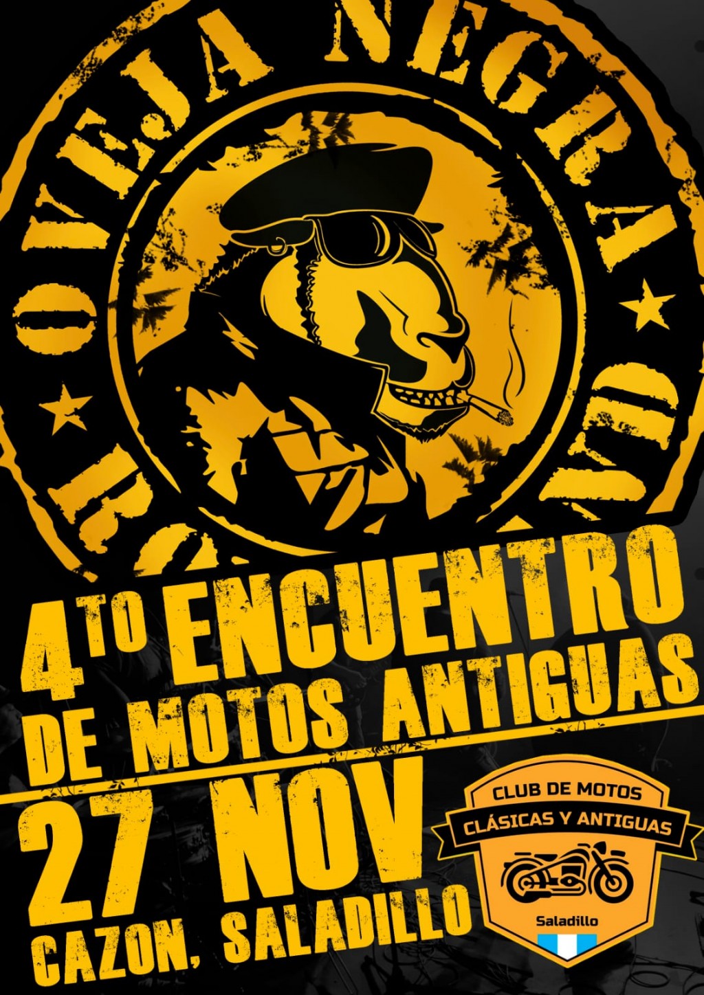 Oveja Negra estará en el cierre del 4to Encuentro de Motos Clásicas y Antiguas “Cazón 20022” 