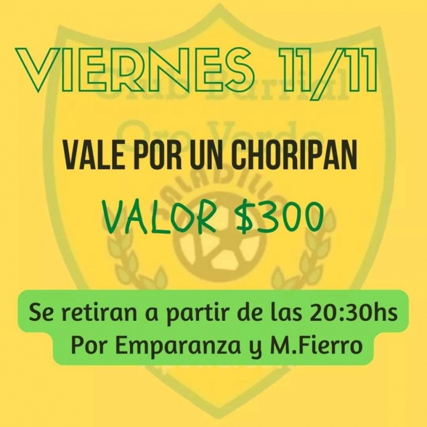 En cancha de Oro Verde: Venta de Choripan para recaudar fondos 