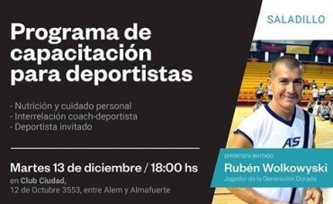 Ruben Wolkowyski estará el martes en Saladillo