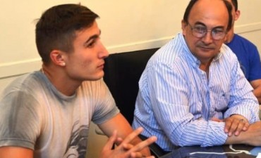 Salomón recibió a Nahuel Tenaglia, jugador de Talleres
