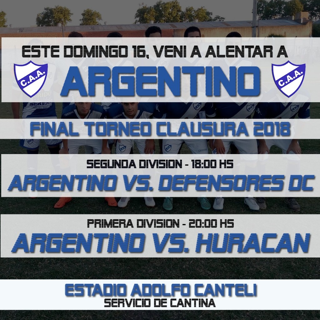 Argentino ante Huracan en la final de Primera Division